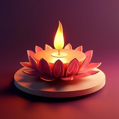 3D Icon: Festive Cake for Diwali Celebrations Illustration Logo