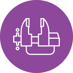 Vise line circle icon