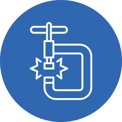 Obraz premium Clamp line circle icon