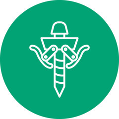 Pullers line circle icon