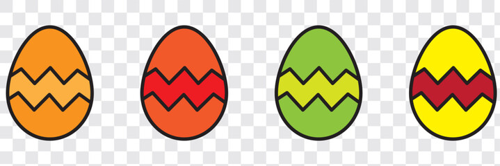 Egg and broken egg vector icons in line style design for website, app, ui, isolated on white background. Editable stroke. Vector illustration.