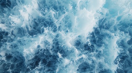 Obraz premium Dynamic Waves and Ocean Texture Illustration - Abstract Sea Water Splash with Stunning Blue and White Contrasts