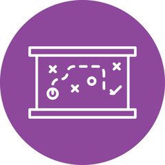 Strategy Map line circle icon