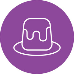 Pudding line circle icon