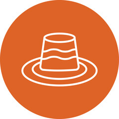 Flan line circle icon