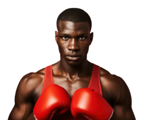 PNG African american boxer portrait photography determination.