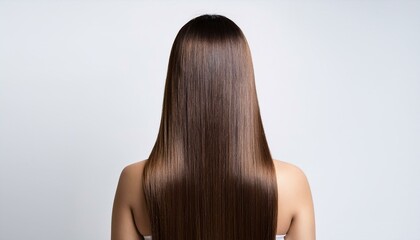 Naklejka premium ストレートヘアの女性の後ろ姿