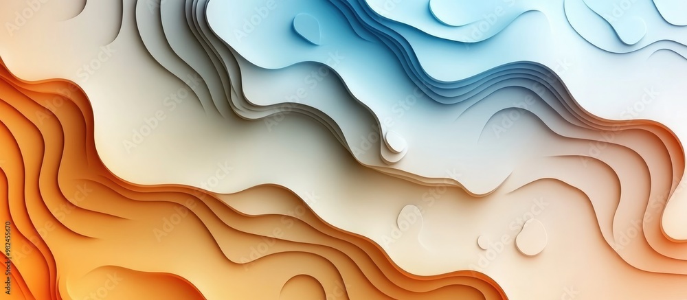 Aufkleber metallic gradient and shadow contour map isolated on a white background