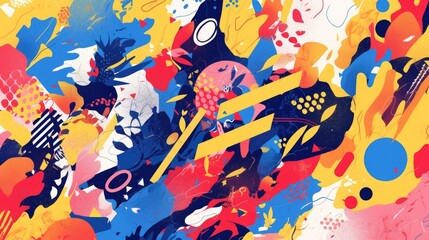 Fototapeta premium Vibrant patterned wallpaper design for celebrating Father s Day