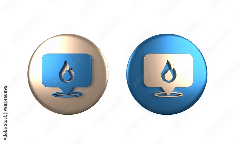 Poster colorful map pointer with fire flame icon isolated on white background. fire nearby. circle button. 