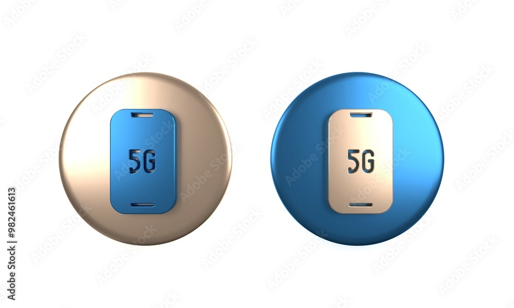 Poster colorful mobile with 5g new wireless internet wifi icon isolated on white background. global network