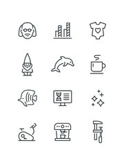 Education icons set of icons for web design, vector illustration