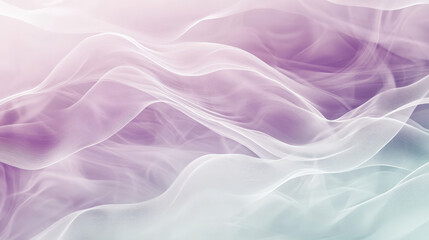 Obraz premium Gradient from soft purple to pale mint, with delicate wavy lines in white flowing gracefully across the background, creating a calming effect.