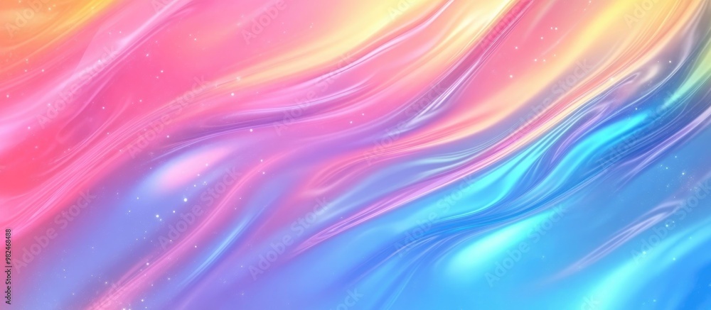 Poster abstract 3d holographic iridescent gradient backdrop texture