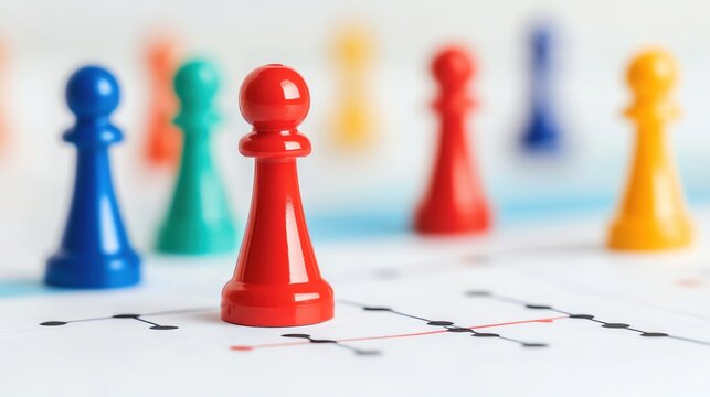 Strategic business plan with a roadmap and goals, concept of future company growth