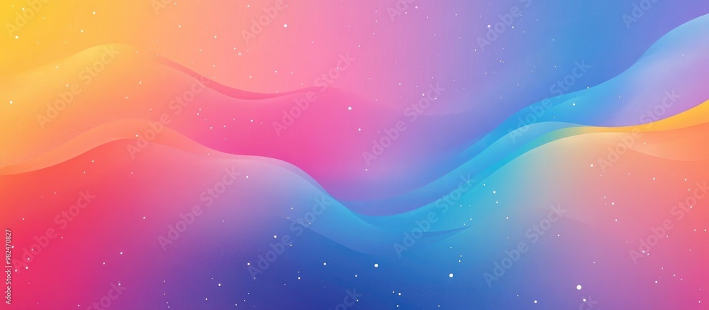 Poster abstract background with blurred rainbow color splash effect
