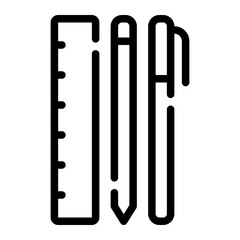 stationery line icon