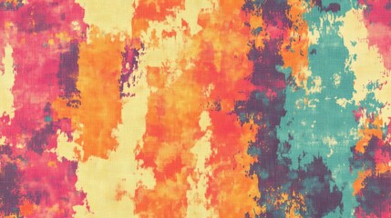 Fototapeta premium Rainbow camouflage grunge texture background Colorful bold irregular and distressed seamless pattern Modern bohemian dye linen textile Soft furnishing home decor with decorative mottled allover pr