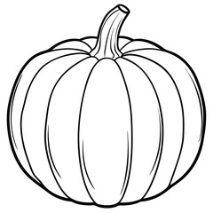 Pumpkin vegetable vector silhouette
