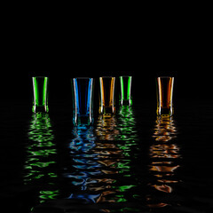 3d render of colorful glasses
