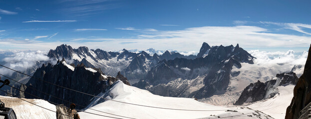 Mont Blanc views from Aiguille du Midi, Chamonix, Haute Savoie