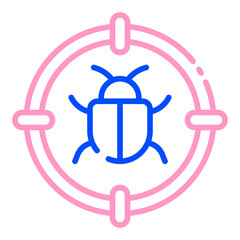 Bug line duo tone icon