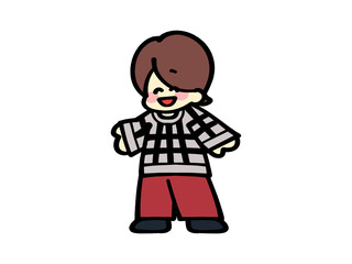 右手を差し出し案内する女性のイラスト素材