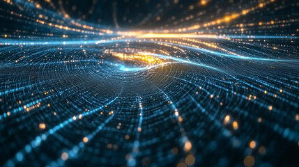 Quantum computing system processing complex physics simulations, showcasing advanced technology in action. The quantum computer operates at the forefront of modern computational power, simulating intr