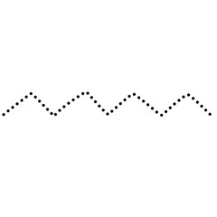 Wavy Zig Zag Dotted Line 
