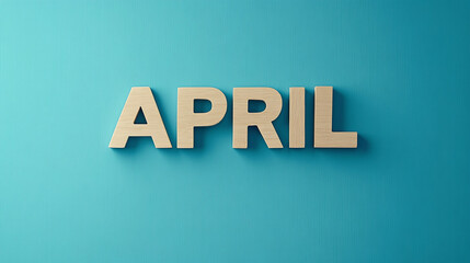 April typography - new month concept background. 
