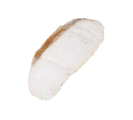 Piece of grilled chicken meat isolated on white