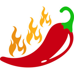 Spicy Chili With Flame