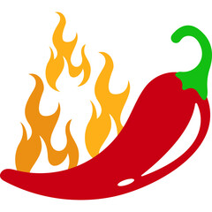 Spicy Chili With Flame