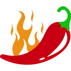 Spicy Chili With Flame