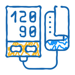pressure measurement tool doodle icon sketch vector. pressure measurement tool sign. isolated symbol illustration
