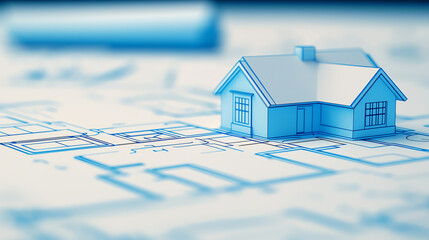 Closeup of a blueprint with detailed architectural plans, representing strategic planning and future development