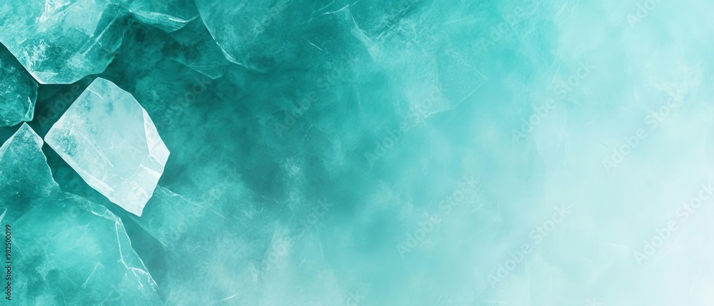 Poster a refreshing gradient of pale turquoise to deep emerald with soft textures perfect for backgrounds a