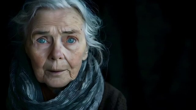 Video portrait of a old woman	
