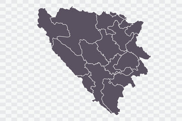 Bosnia Map Smoke Color on White Background quality files Png