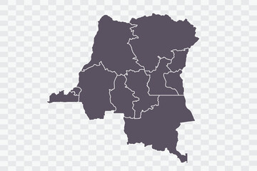 congo DR Map Smoke Color on White Background quality files Png