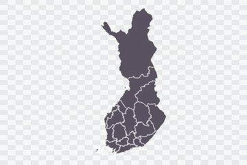 Finland Map Smoke Color on White Background quality files Png