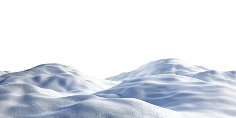 Obraz premium Snowy Dunes Isolated on Transparent Background