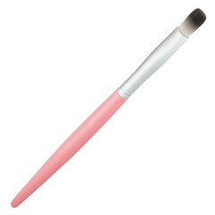 Pink brush 3d illustration of makeup tools, beauty products, and a selection of cosmetic items