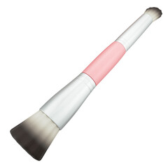 pink brush 3d illustration of beauty tools, makeup products, and cosmetic accessories