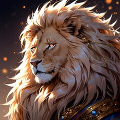 Sunlit Pride: The Stylish Lion