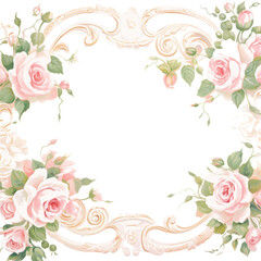 PNG Painting of rose border backgrounds pattern flower.