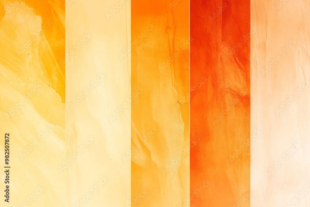 Poster captivating gradient transition from light lemon to deep rust orange with fine grain textures for bo