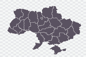 Ukraine Map Smoke Color on White Background quality files Png