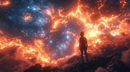 Fototapeta premium Cosmic Exploration at the Edge of the Universe