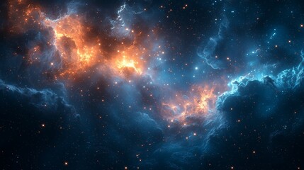 Stunning Cosmic Nebula in Deep Space Display